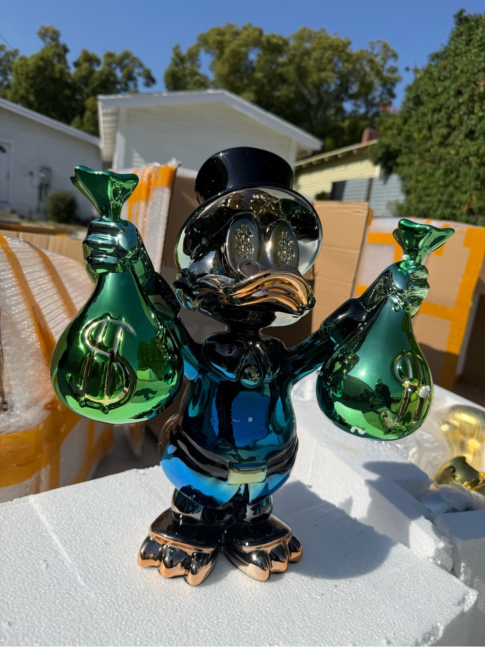 Scrooge McDuck Chrome Figure 15.8” 40cm Blue